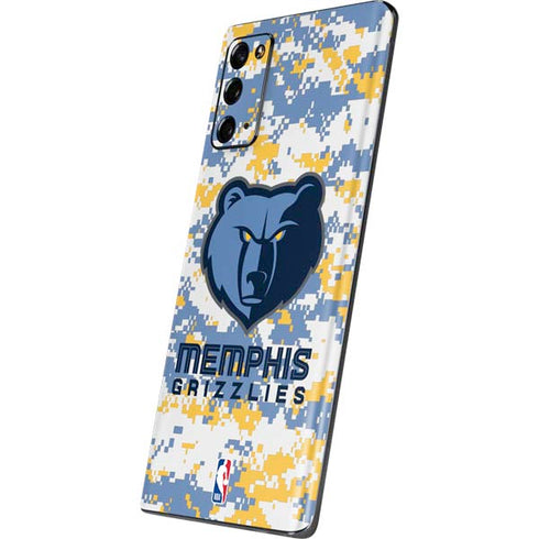 NBA Memphis Grizzlies Digi Camo Galaxy Note20 5G Skin