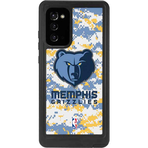 NBA Memphis Grizzlies Digi Camo Galaxy Note20 5G Waterproof Case