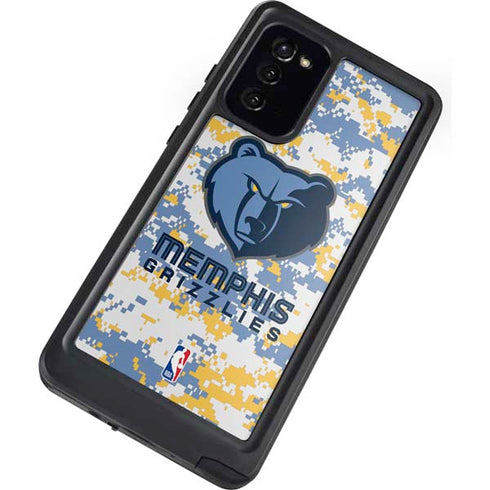NBA Memphis Grizzlies Digi Camo Galaxy Note20 5G Waterproof Case