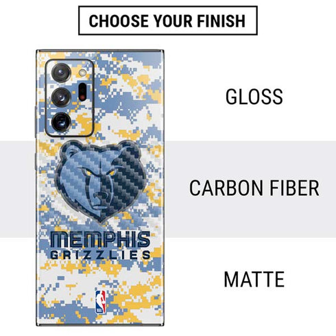 NBA Memphis Grizzlies Digi Camo Galaxy Note20 Ultra 5G Skin