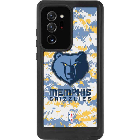 NBA Memphis Grizzlies Digi Camo Galaxy Note20 Ultra 5G Waterproof Case