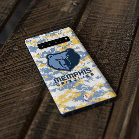 NBA Memphis Grizzlies Digi Camo Galaxy S10 Plus Skin