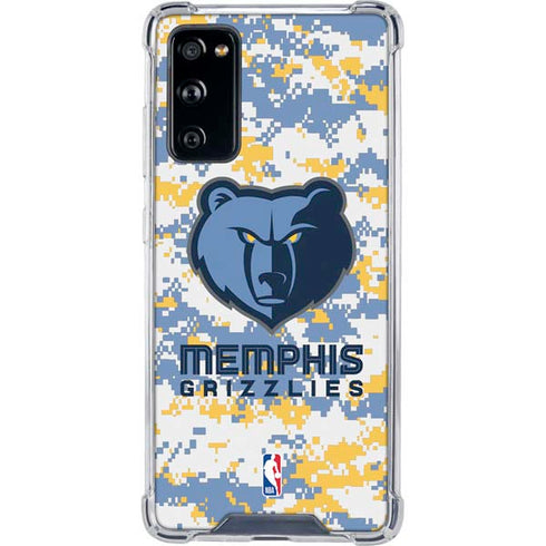 NBA Memphis Grizzlies Digi Camo Galaxy S20 FE Clear Case