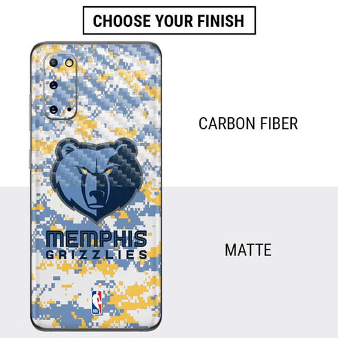 NBA Memphis Grizzlies Digi Camo Galaxy S20 Skin