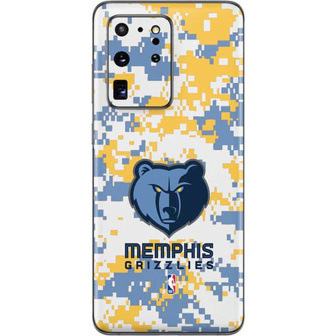 NBA Memphis Grizzlies Digi Camo Galaxy S20 Ultra 5G Skin