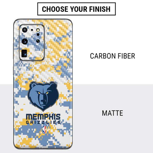 NBA Memphis Grizzlies Digi Camo Galaxy S20 Ultra 5G Skin