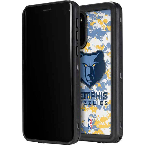 NBA Memphis Grizzlies Digi Camo Galaxy S20 Waterproof Case
