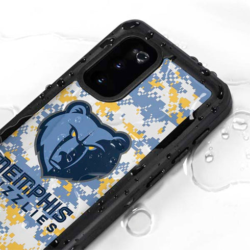 NBA Memphis Grizzlies Digi Camo Galaxy S20 Waterproof Case