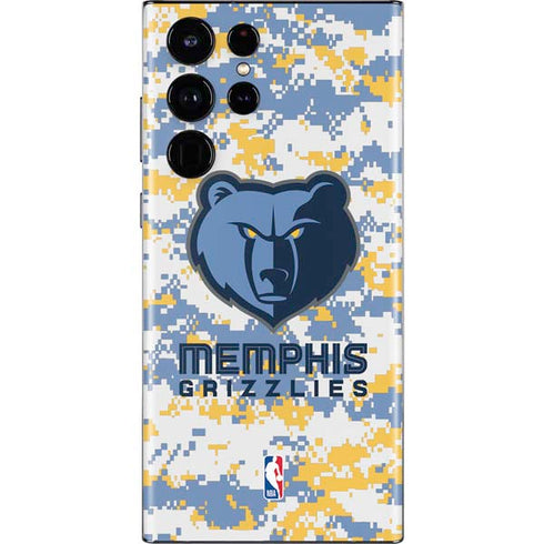 NBA Memphis Grizzlies Digi Camo Galaxy S22 Ultra Skin