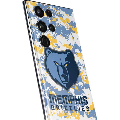 NBA Memphis Grizzlies Digi Camo Galaxy S22 Ultra Skin