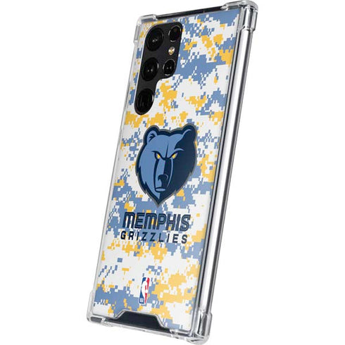 NBA Memphis Grizzlies Digi Camo Galaxy S24 Ultra Clear Case