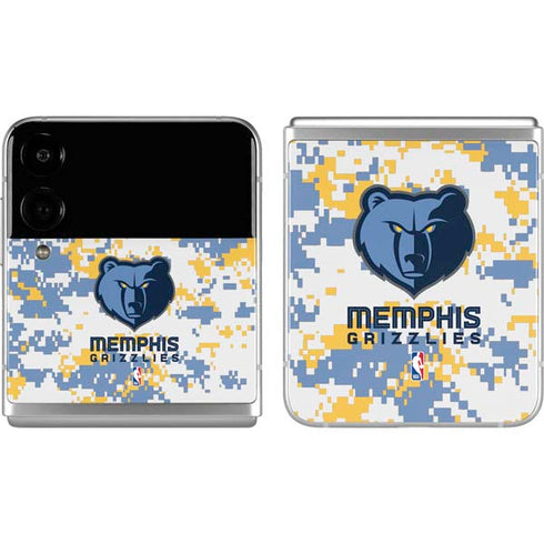 NBA Memphis Grizzlies Digi Camo Galaxy Z Flip4 5G Skin