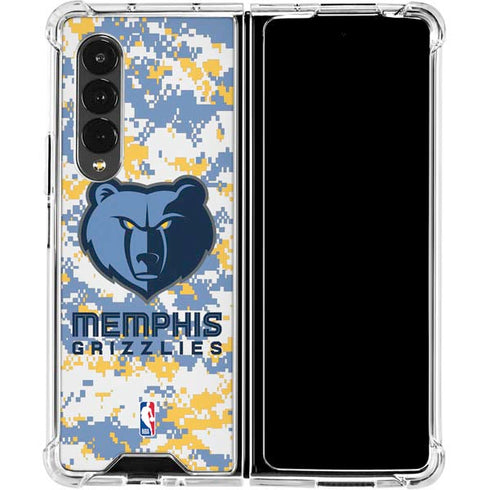 NBA Memphis Grizzlies Digi Camo Galaxy Z Fold4 5G Clear Case