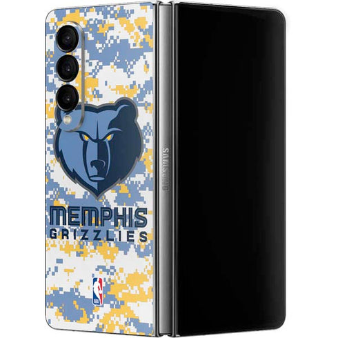 NBA Memphis Grizzlies Digi Camo Galaxy Z Fold4 5G Skin