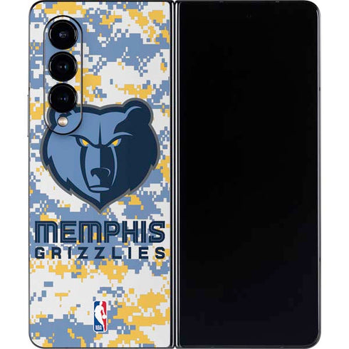 NBA Memphis Grizzlies Digi Camo Galaxy Z Fold4 5G Skin