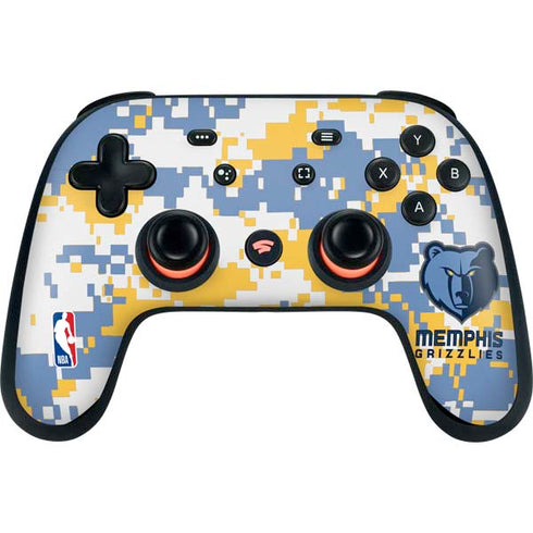 NBA Memphis Grizzlies Digi Camo Google Stadia Controller Skin