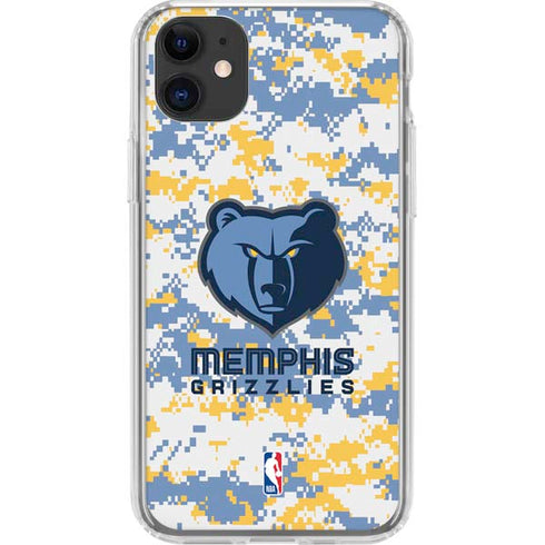 NBA Memphis Grizzlies Digi Camo iPhone 11 Clear Case