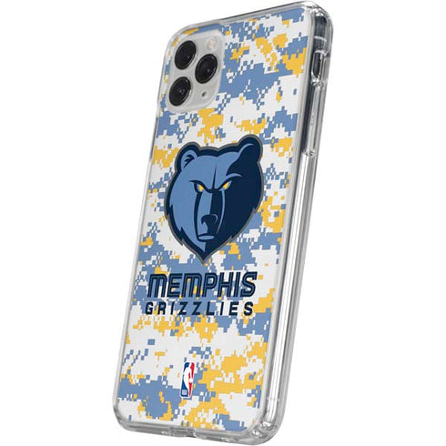 NBA Memphis Grizzlies Digi Camo iPhone 11 Pro Clear Case