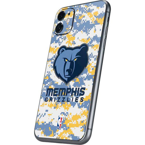 NBA Memphis Grizzlies Digi Camo iPhone 11 Skin