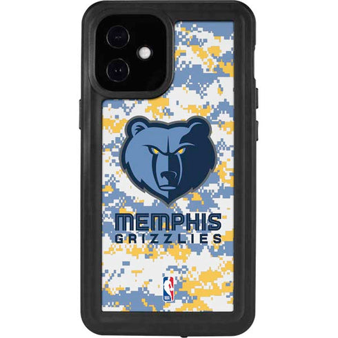 NBA Memphis Grizzlies Digi Camo iPhone 12 Mini Waterproof Case