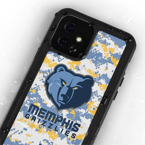 NBA Memphis Grizzlies Digi Camo iPhone 12 Mini Waterproof Case