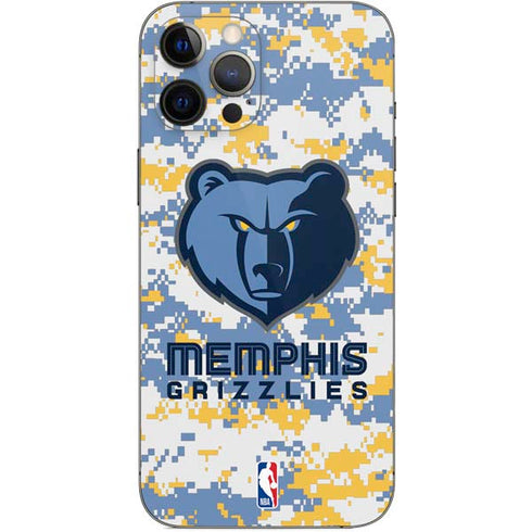 NBA Memphis Grizzlies Digi Camo iPhone 12 Pro Max Skin