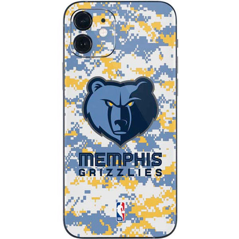 NBA Memphis Grizzlies Digi Camo iPhone 12 Skin