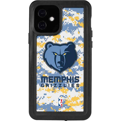 NBA Memphis Grizzlies Digi Camo iPhone 12 Waterproof Case