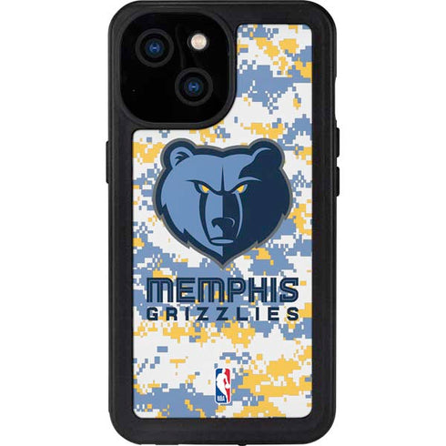 NBA Memphis Grizzlies Digi Camo iPhone 13 Mini Waterproof Case