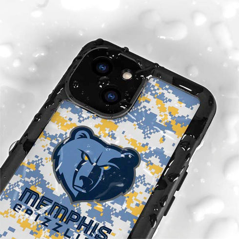 NBA Memphis Grizzlies Digi Camo iPhone 13 Mini Waterproof Case