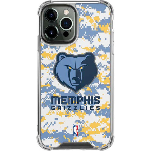 NBA Memphis Grizzlies Digi Camo iPhone 13 Pro Max Clear Case