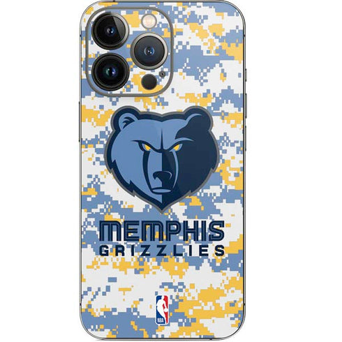 NBA Memphis Grizzlies Digi Camo iPhone 13 Pro Skin