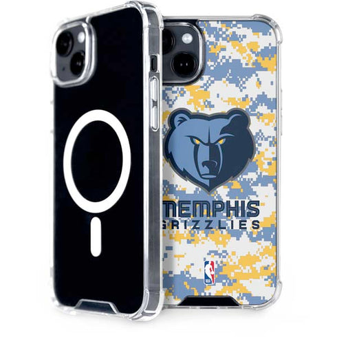NBA Memphis Grizzlies Digi Camo iPhone 14 MagSafe Case