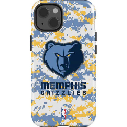 NBA Memphis Grizzlies Digi Camo iPhone 15 Impact Case