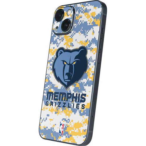 NBA Memphis Grizzlies Digi Camo iPhone 15 Plus Skin