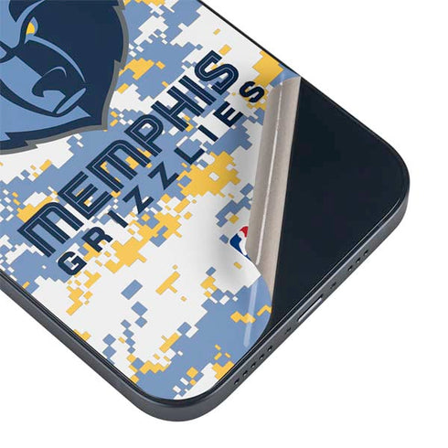 NBA Memphis Grizzlies Digi Camo iPhone 14 Plus Skin