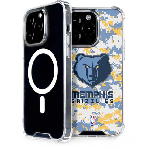 NBA Memphis Grizzlies Digi Camo iPhone 14 Pro MagSafe Case