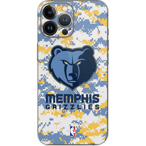 NBA Memphis Grizzlies Digi Camo iPhone 14 Pro Max Skin