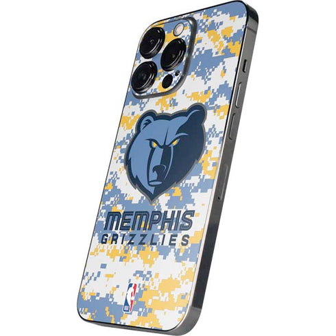 NBA Memphis Grizzlies Digi Camo iPhone 14 Pro Max Skin