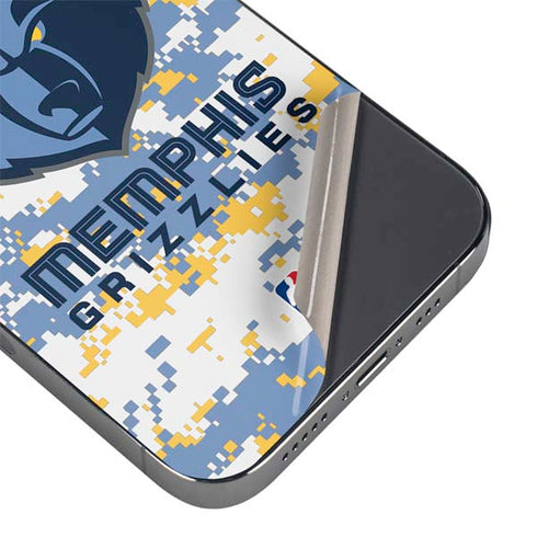 NBA Memphis Grizzlies Digi Camo iPhone 14 Pro Max Skin