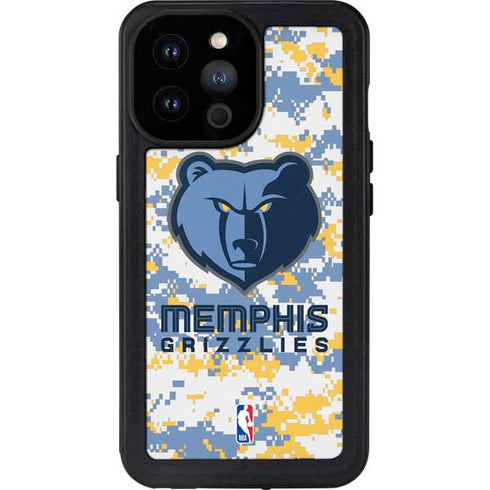 NBA Memphis Grizzlies Digi Camo iPhone 14 Pro Max Waterproof Case