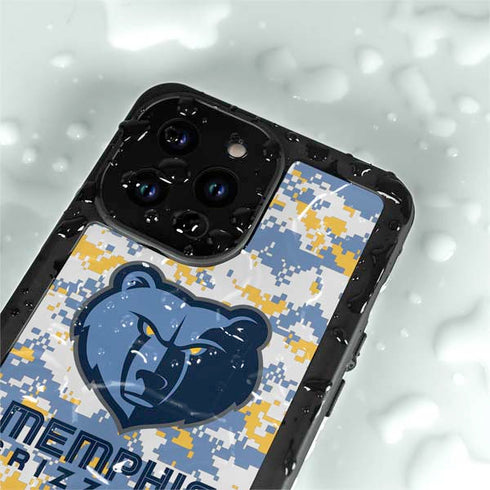 NBA Memphis Grizzlies Digi Camo iPhone 14 Pro Max Waterproof Case