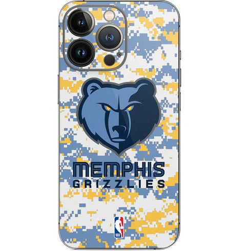 NBA Memphis Grizzlies Digi Camo iPhone 15 Pro Skin