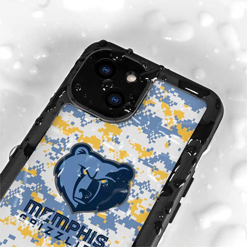 NBA Memphis Grizzlies Digi Camo iPhone 15 Plus Waterproof Case