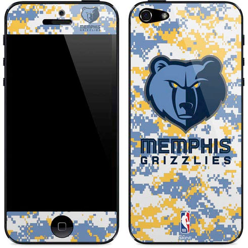 NBA Memphis Grizzlies Digi Camo iPhone 5/5s/5SE Skin