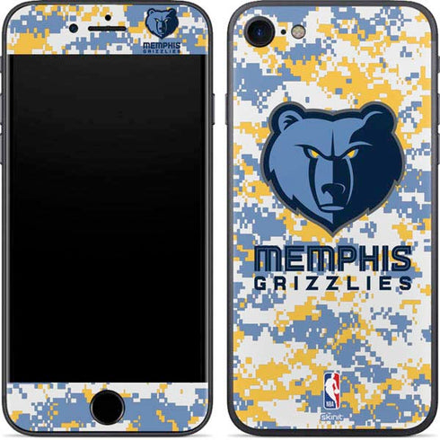 NBA Memphis Grizzlies Digi Camo iPhone 8 Skin