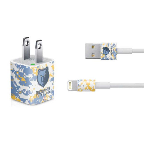 NBA Memphis Grizzlies Digi Camo iPhone Charger (5W USB) Skin