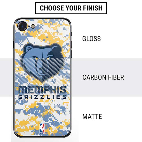NBA Memphis Grizzlies Digi Camo iPhone SE (2nd & 3rd Gen) Skin