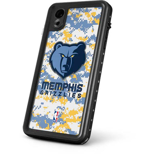 NBA Memphis Grizzlies Digi Camo iPhone XR Waterproof Case