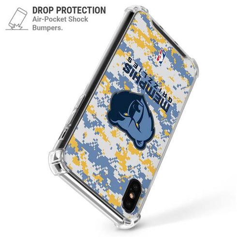 NBA Memphis Grizzlies Digi Camo iPhone XS Max Clear Case